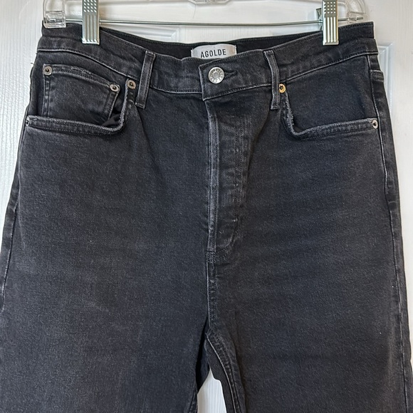 Agolde Riley High Rise Straight Crop Jeans - Picture 3 of 13
